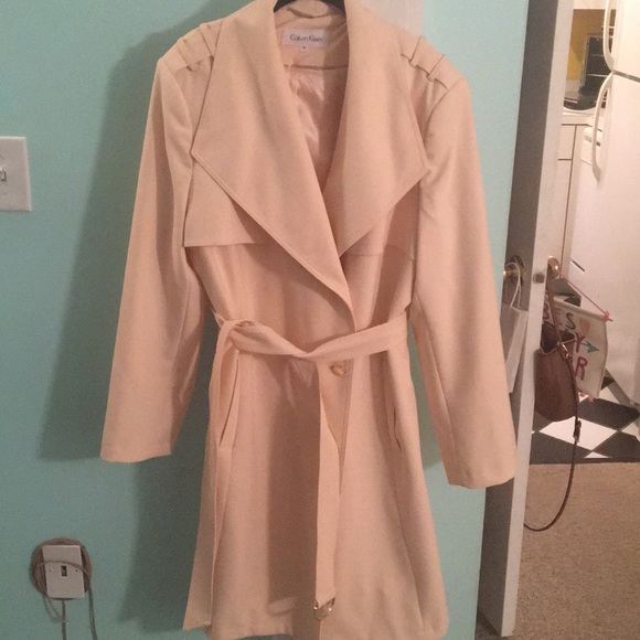 Calvin Klein Blush Trench Coat | Poshmark